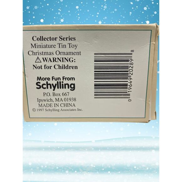 Schylling Tin Litho Collector Series Speedboat "Dragon Fly" Christmas Ornament - Picture 7 of 8